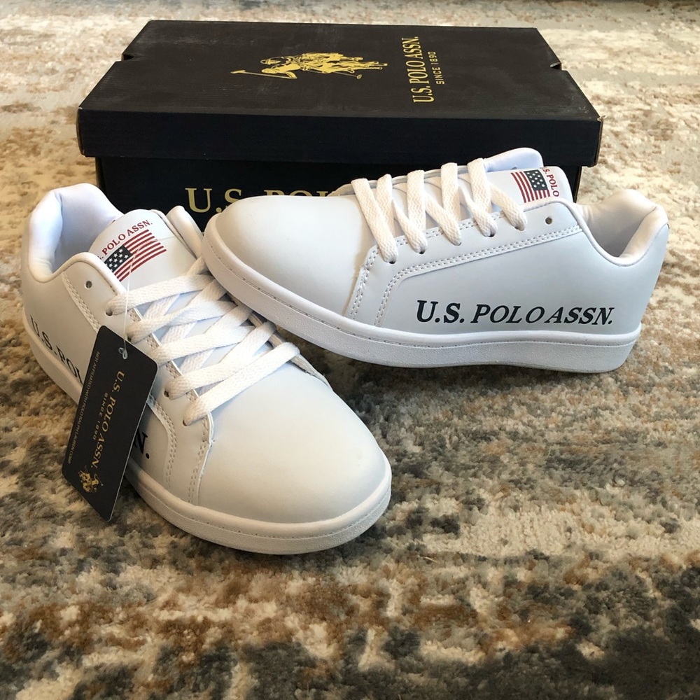 U.S. Polo Association white sneakers
